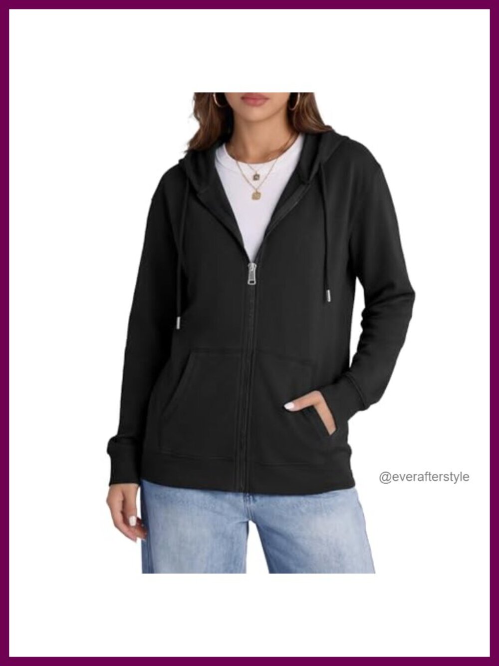 Witsmile Zip Up Hoodie Soft Knit Stretchy Oversized Women's Plus Size